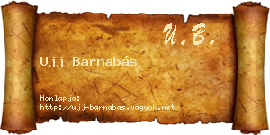 Ujj Barnabás névjegykártya