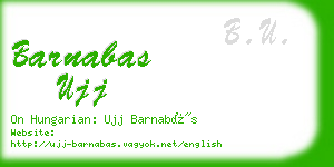 barnabas ujj business card